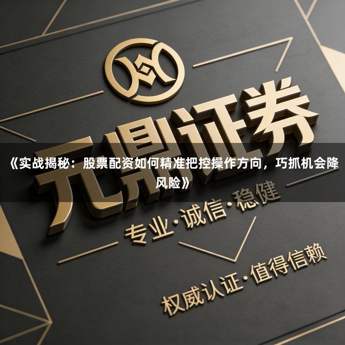 《实战揭秘：股票配资如何精准把控操作方向，巧抓机会降风险》