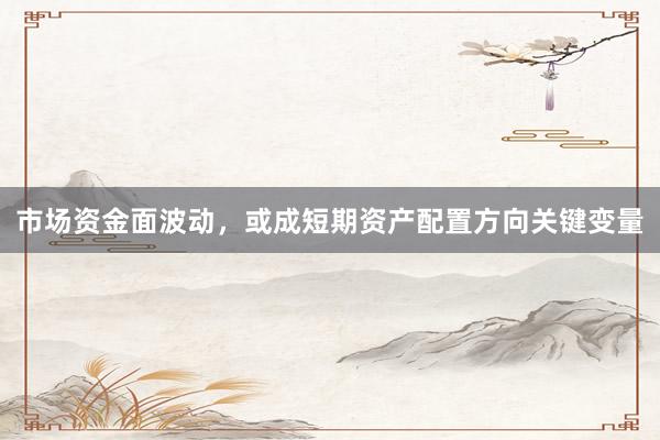 市场资金面波动，或成短期资产配置方向关键变量
