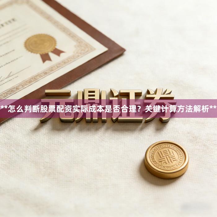 **怎么判断股票配资实际成本是否合理？关键计算方法解析**