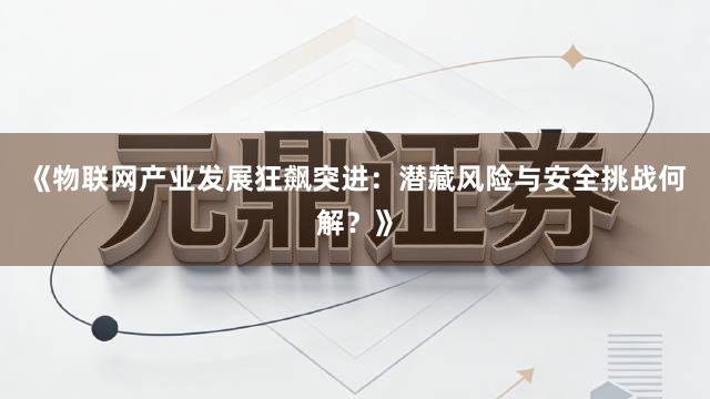 《物联网产业发展狂飙突进：潜藏风险与安全挑战何解？》